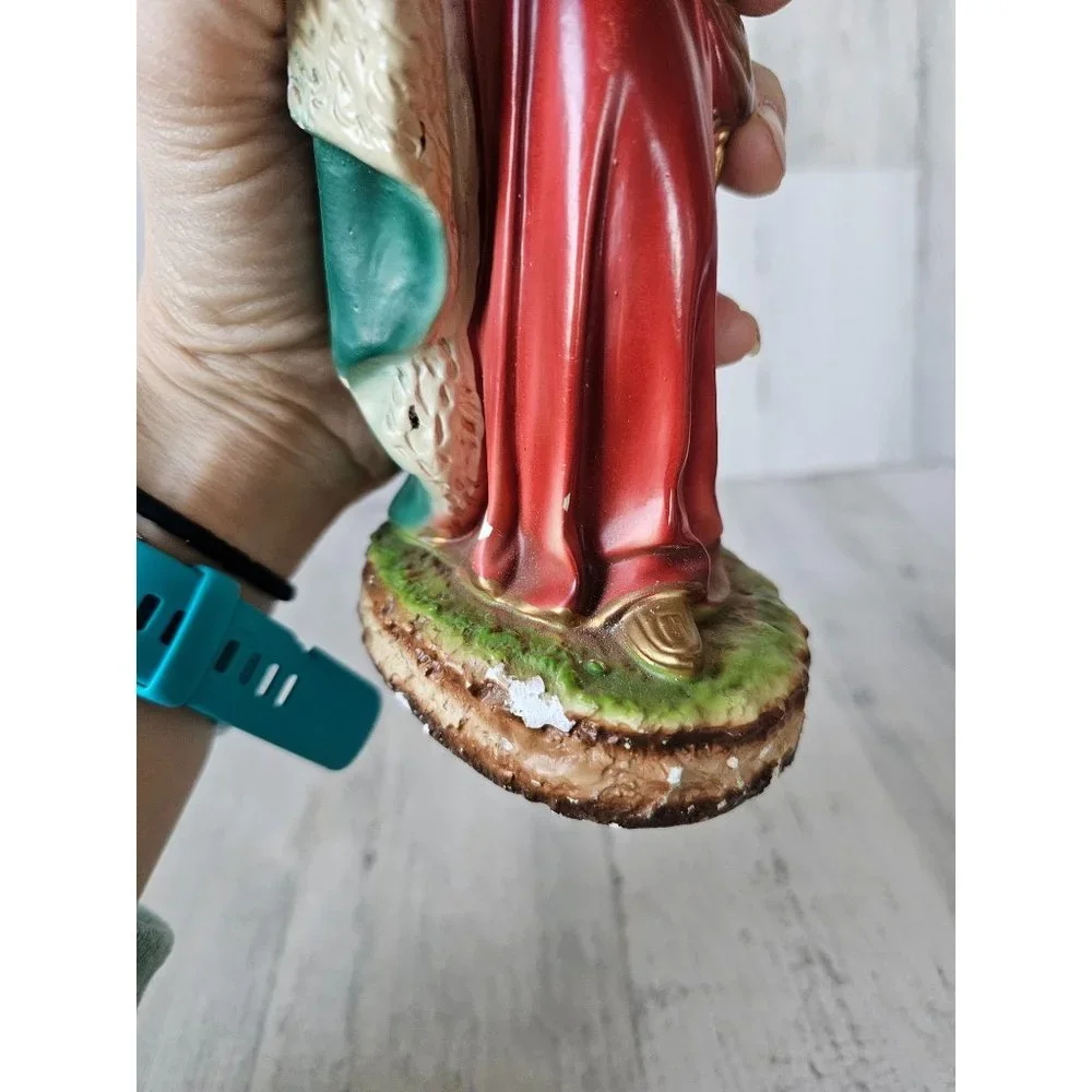 Vintage Italian‎ chalkware wiseman nativity village Italy Xmas statue religious